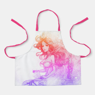 Steampunk Mermaid Princess For Culinary Kids Cooks Apron