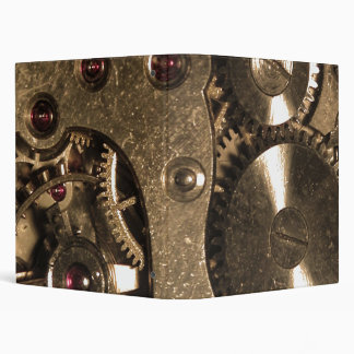 Steampunk Metal Clock Gears 3 Ring Binder
