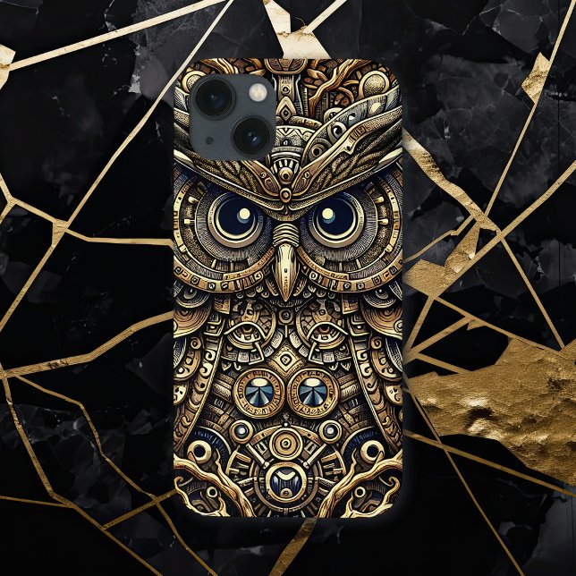Steampunk Metal Gears and Owl  Case-Mate iPhone Case (Creator Uploaded)