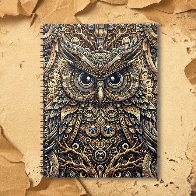 Steampunk Metal Gears and Owl  Notebook (Creator Uploaded)