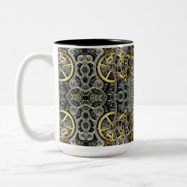Steampunk Metal Gears Mug (Left)