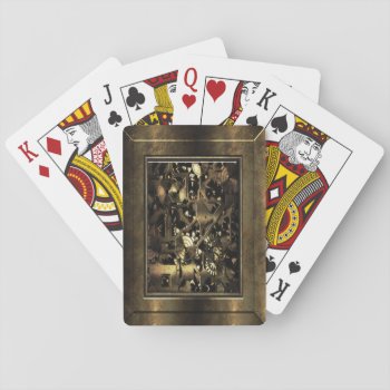 Steampunk Metal Gears Playing Cards by Lasting__Impressions at Zazzle