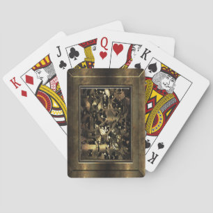 Steampunk Metal Gears Poker Cards