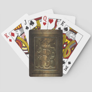 Steampunk Metal Poker Cards