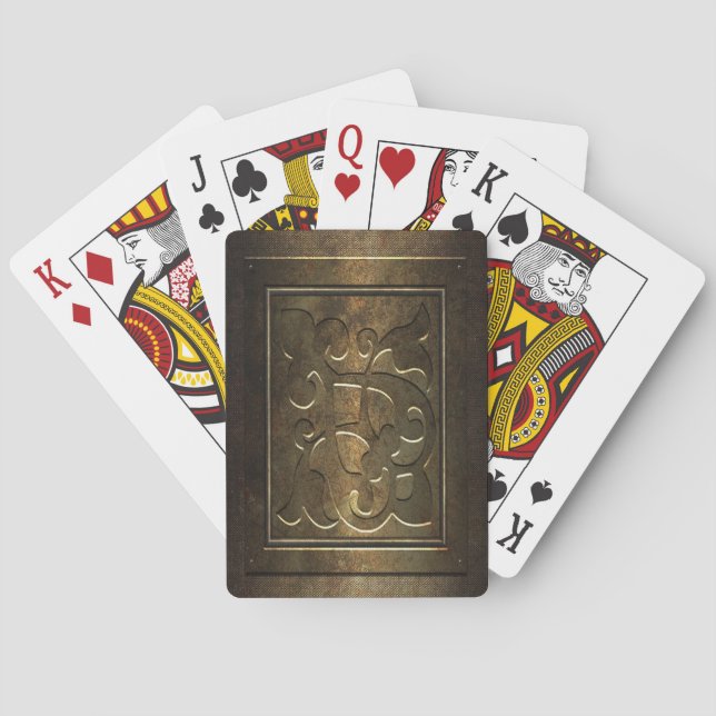Steampunk Metal Poker Cards (Back)