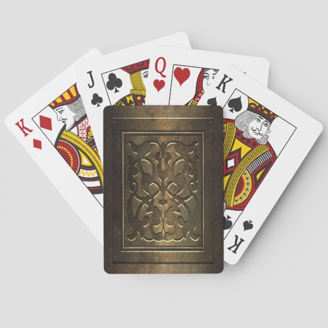Steampunk Metal Poker Cards (Back)