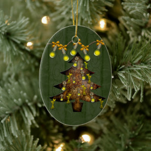 Steampunk Metal Tree Customizable Ornament