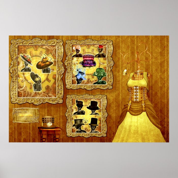 STEAMPUNK Milliner's Galery Print