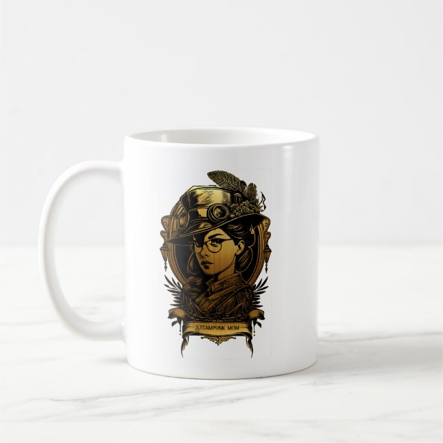 Steampunk Mom Coffee Mug (Left)