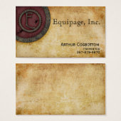 Steampunk Monogram Antique Claret E (Front & Back)