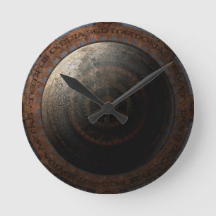 Steampunk Moon Clock Time Metal Gears