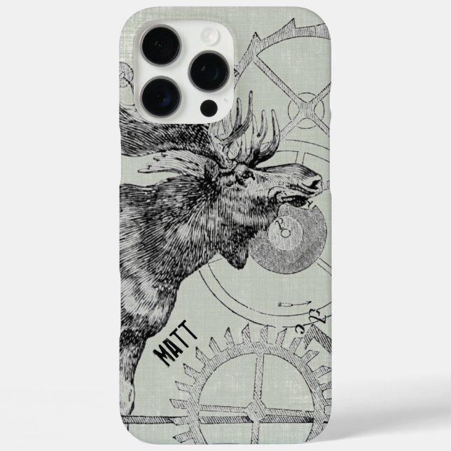Steampunk Moose Wildlife Case-Mate iPhone Case (Back)