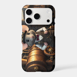 Steampunk Mouse and Train iPhone 17 Pro Case