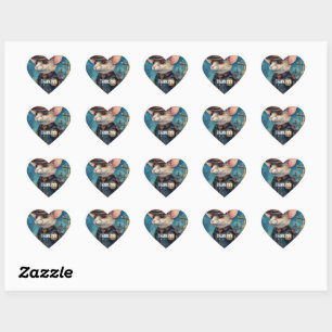 Steampunk Mouse Captain Pippin Heart Sticker