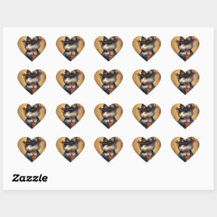 Steampunk Mouse Captain Sprinklepaws Heart Sticker