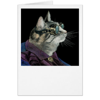 "Steampunk Mouser" - Tabby Cat Cards