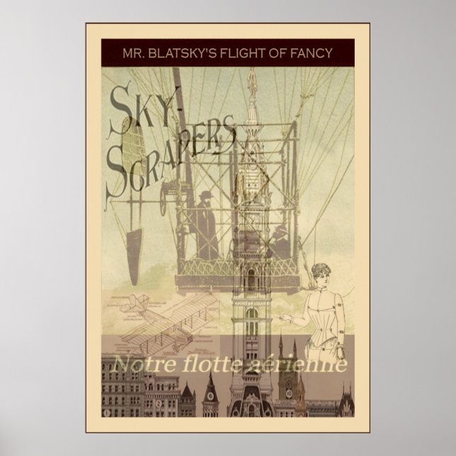 SteamPunk ~ Mr. Blatsky's Flight Of Fancy Poster (Front)