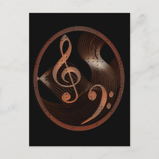Steampunk Music Design postcard
