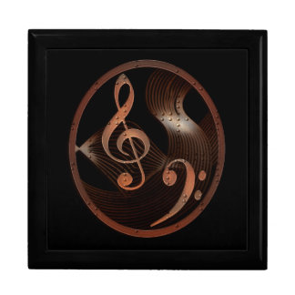 Steampunk Music wooden keepsake jewelry gift box