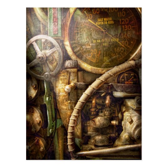Steampunk - Naval - Watch the depth Postcard