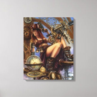 Steampunk Navigator Wrapped Canvas Print