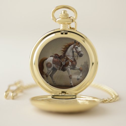 Steampunk Noble Arabian Horse Pocket Watch