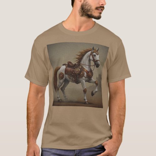 Steampunk Noble Arabian Horse T_Shirt
