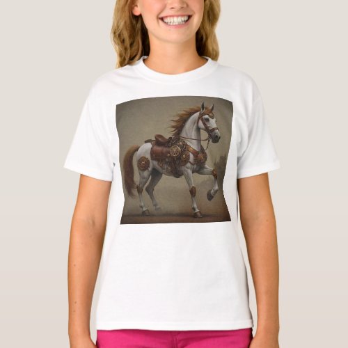 Steampunk Noble Arabian Horse T_Shirt