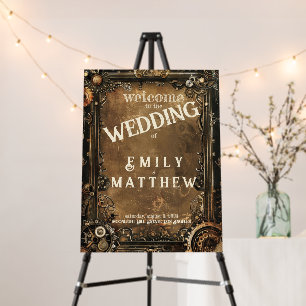 Steampunk Noir Affair Wedding Foam Board