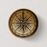 Steampunk Nostalgic Old Brass Compass
