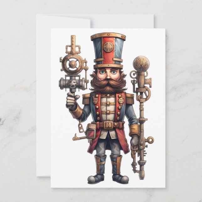 Steampunk Nutcracker Greeting Card (Front)