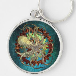 Steampunk Octopus & Clockwork Gears