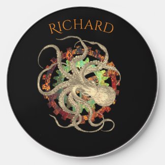 Steampunk Octopus & Clockwork Gears Personalized