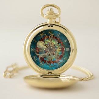 Steampunk Octopus & Clockwork Gears 