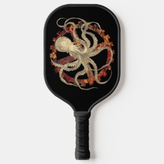 Steampunk Octopus & Rusty Clockwork Gear