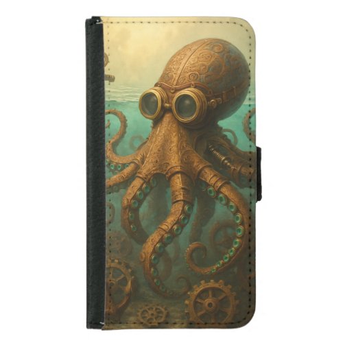 Steampunk Octopus Samsung Galaxy S5 Wallet Case