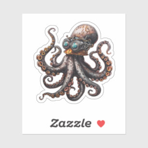Steampunk Octopus Sticker