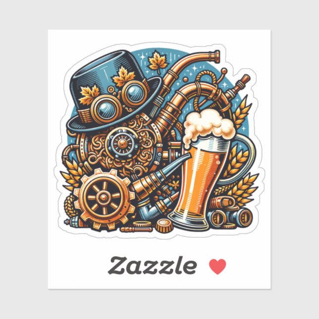 Steampunk Oktoberfest Sticker (Sheet)