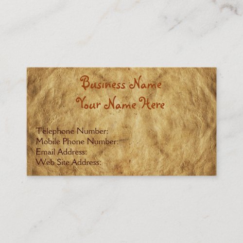 Steampunk Old Vintage Paper_effect Business Cards