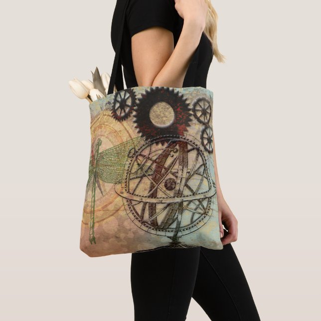 Steampunk, Old World tote Bag (Close Up)