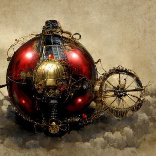 Steampunk Ornament with Wheels Thank You Card