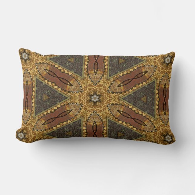 Steampunk Ornate Lumbar Pillow (Front)