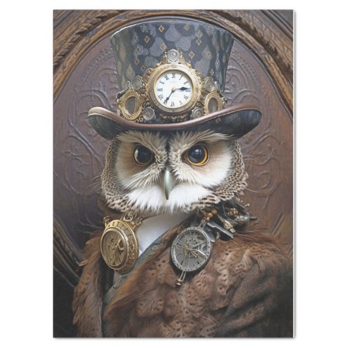 Steampunk Owl 2 Decoupage Tissue Paper