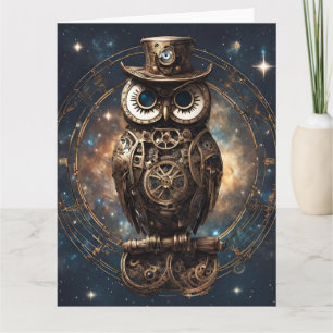 Steampunk Owl Card
