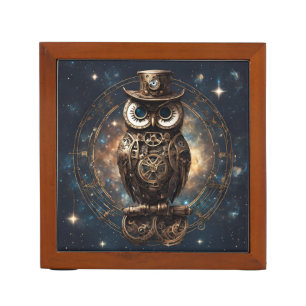 Steampunk Owl Desk Organizer
