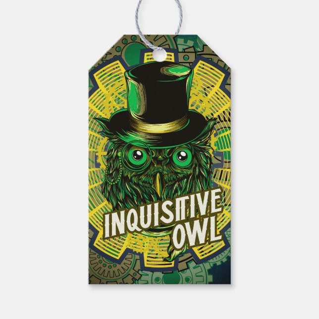 Steampunk Owl Gift Tags (Front)
