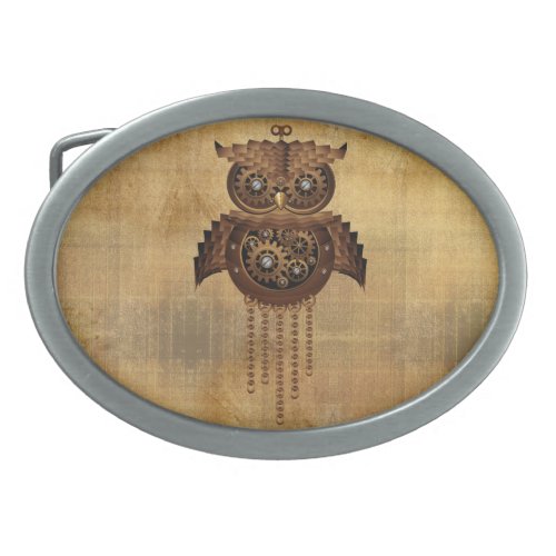 Steampunk Owl Vintage Style belt Buckle