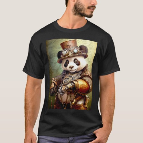 Steampunk Panda T_Shirt