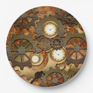 Steampunk Paper Plates