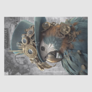 Steampunk Parrot Tissue Paper